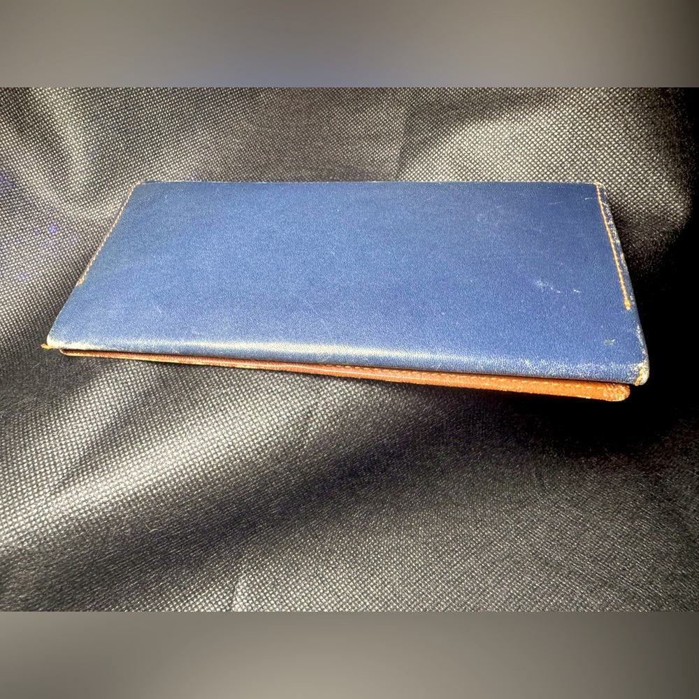 Dior Blue and Brown Leather Wallet - Picture 3 of 9